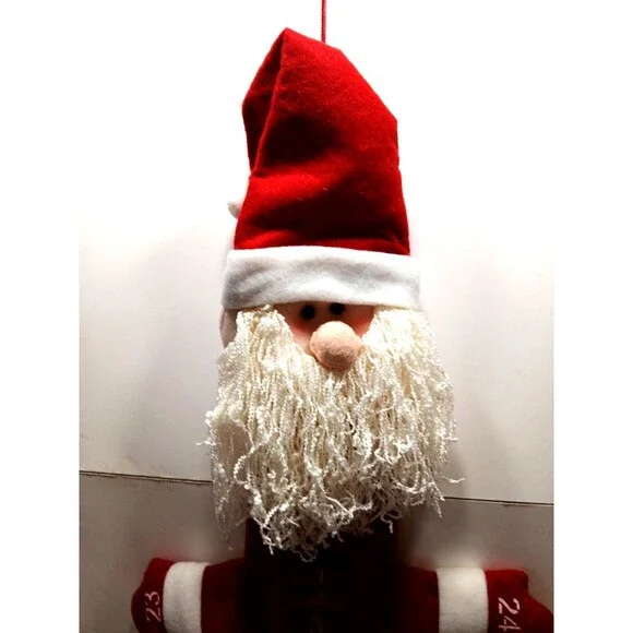 Santa Count Down Plush Advent Calendar Long Legs Children Christmas Fun - Picture 2 of 9